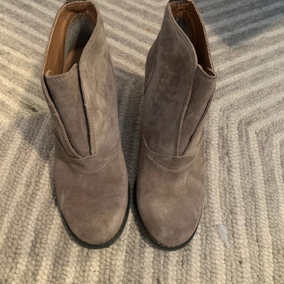 Lucky Brand Suede Wedge Booties - Picture 2 of 5